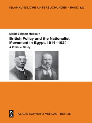 cover image of British Policy and the Nationalist Movement in Egypt, 1914-1924